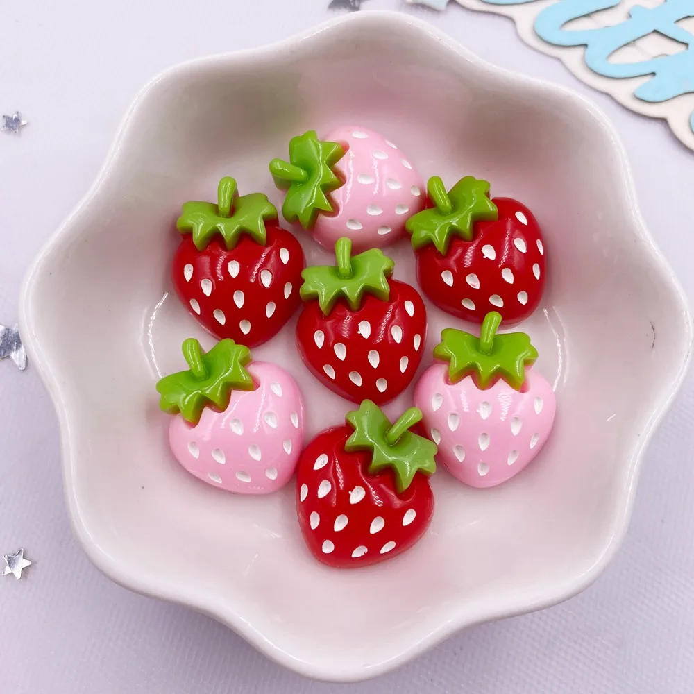 Paradise Jewelry & Watches Llc - 10 個樹脂かわいいカラフルな漫画イチゴヒラタ石の装飾スクラップブック DIY 弓置物アクセサリージュエリーメイキング工芸品