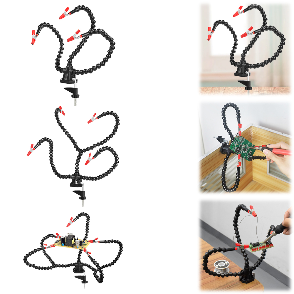 Jewelry Repair & Watches Durham Nc - デスククランプはんだ付けサードハンドツール 3/4/5 個フレキシブルアーム PCB ホルダースタンド電子修理はんだ付けジュエリー工芸品
