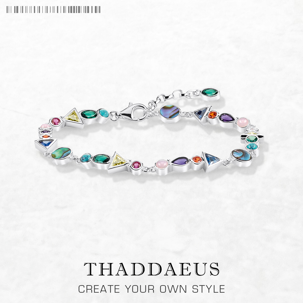 Paradise Jewelry & Watches Llc - パラダイスジャーニーブレスレット新カラフルなリンクチェーン 925 スターリングシルバーファッションジュエリー自由奔放に生きるギフト女性のための