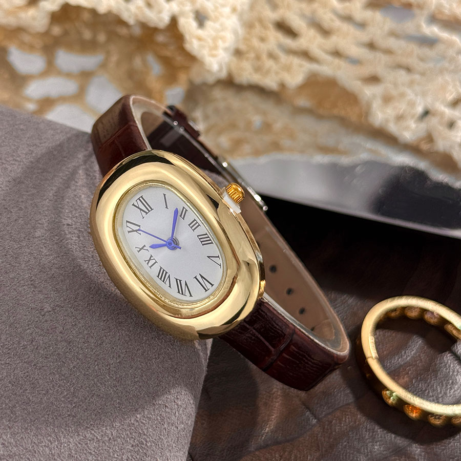 レディース 新品 オーバルバスタブ 卵型 ベルト クォーツ時 - Jewelry Watches Women のレビューと価格