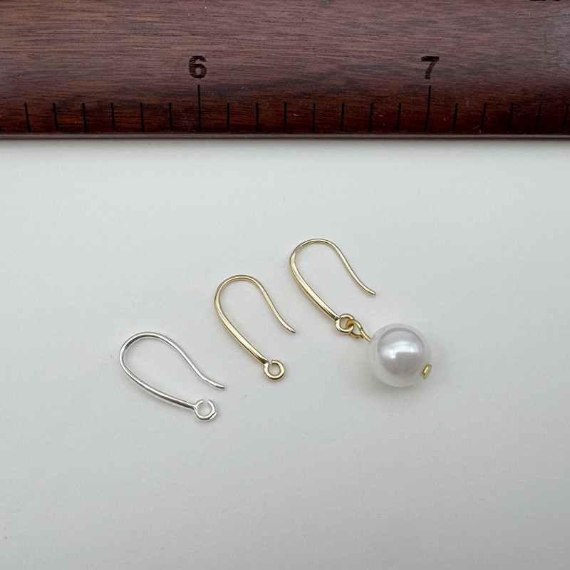 1ペア ソリッド925スターリングシルバー イヤリングフック - Hoop Earrings のレビューと価格