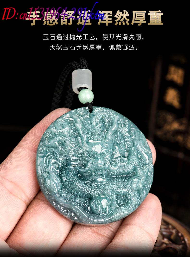 ビルマ翡翠ドラゴンペンダントネックレス女性へのギフトファッシ - Jewelry & Watches Spółka Z Ograniczoną Odpowiedzialnością のレビューと価格