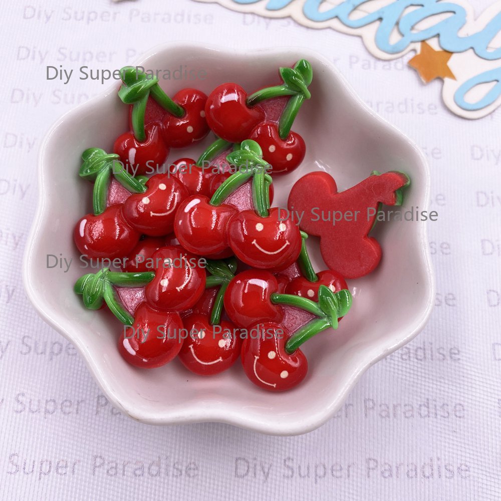 16 個カラフルなかわいい漫画ボウノートレッドチェリーフラッ - Paradise Jewelry & Watches Llc のレビューと価格