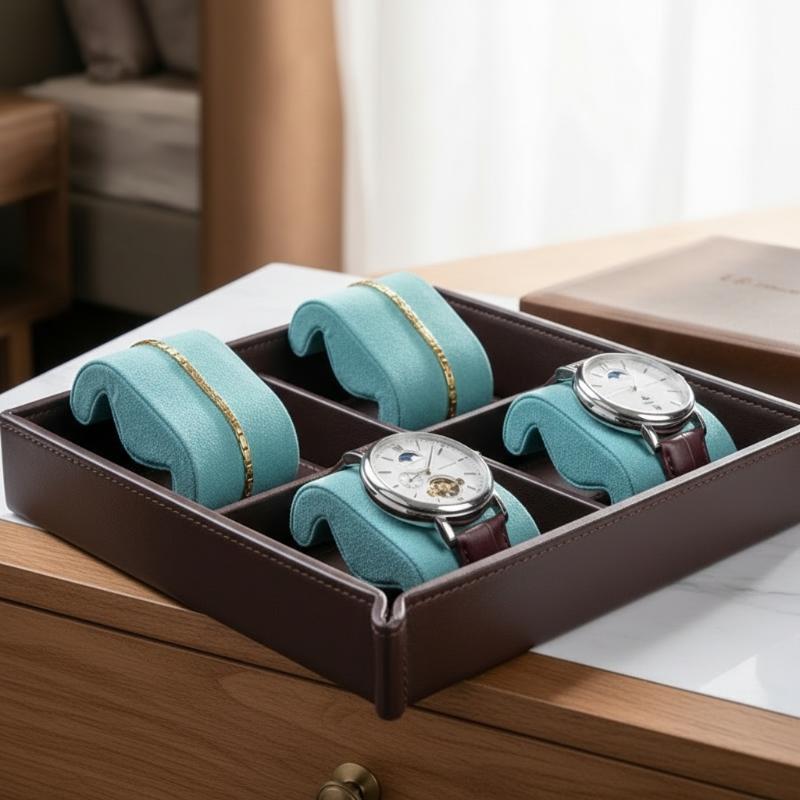 *時計クッションウォッチボックスパッドソフトフランネルジュエ - Jewelry Box Watches Bracelets のレビューと価格