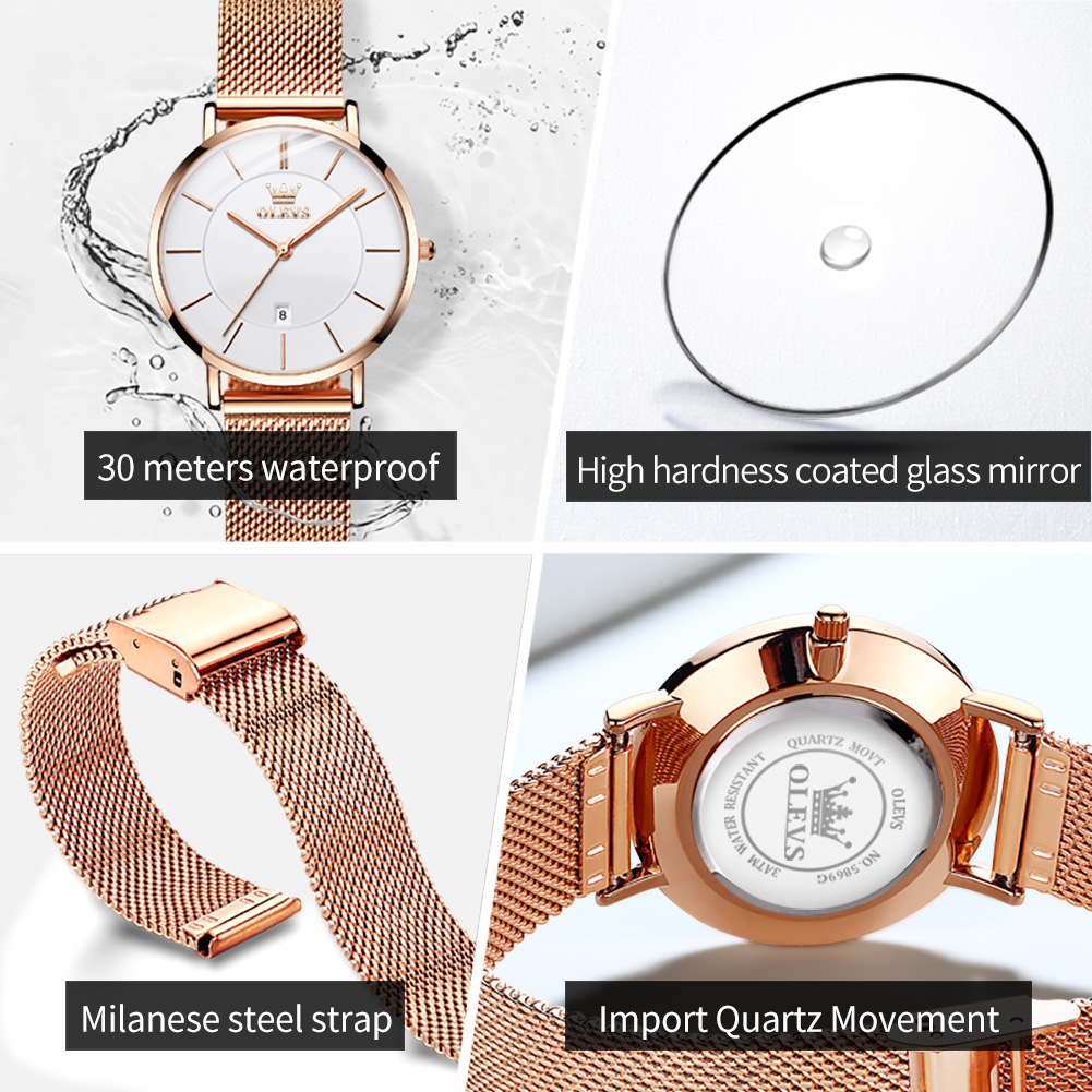 OLEVS レディース腕時計 5869 エレガントでおしゃれ - Jewelry Watches Women のレビューと価格