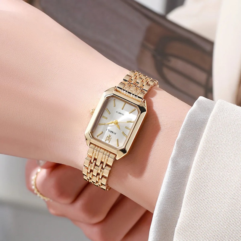 ブランド女性ステンレススチールストラップクォーツ時計スクエア - Jewelry Watches Women のレビューと価格