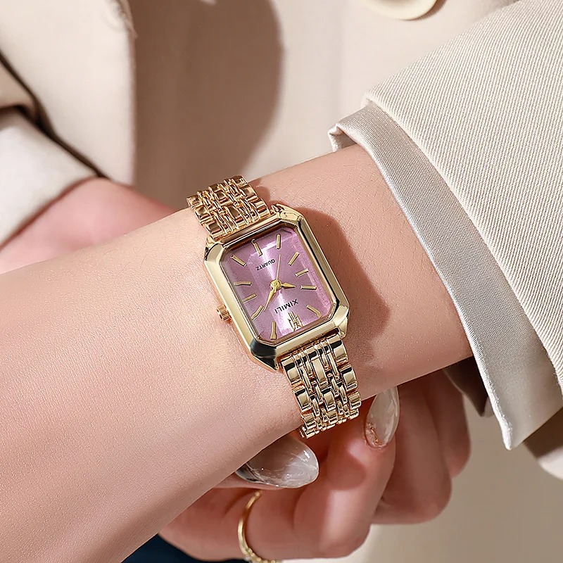 ブランド女性ステンレススチールストラップクォーツ時計スクエア - Jewelry Watches Women のレビューと価格