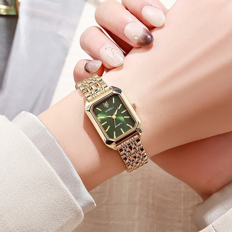 ブランド女性ステンレススチールストラップクォーツ時計スクエア - Jewelry Watches Women のレビューと価格