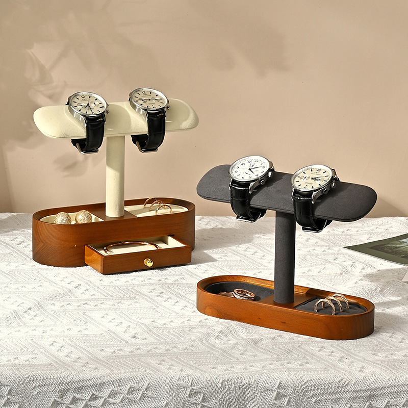 Oirlv 無垢材時計オーガナイザー棚 T バー時計ホルダー - Jewelry Box Watches Bracelets のレビューと価格