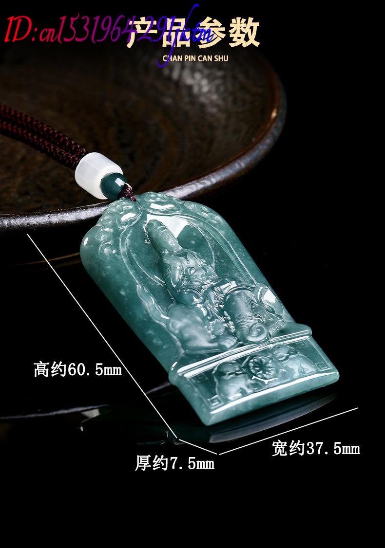 天然ビルマ翡翠観音ペンダントネックレスチャームジュエリーデザ - Jewelry & Watches Spółka Z Ograniczoną Odpowiedzialnością のレビューと価格