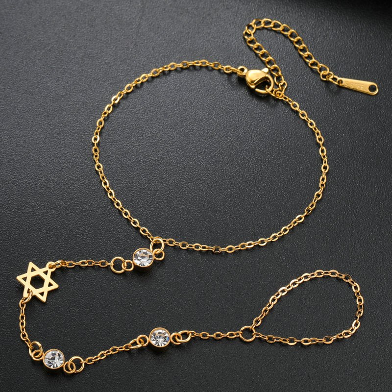 ユダヤ教のダビデの星、ヘブライ文字チャイ、指輪型ブレスレット - Jewelry & Watches Spółka Z Ograniczoną Odpowiedzialnością のレビューと価格