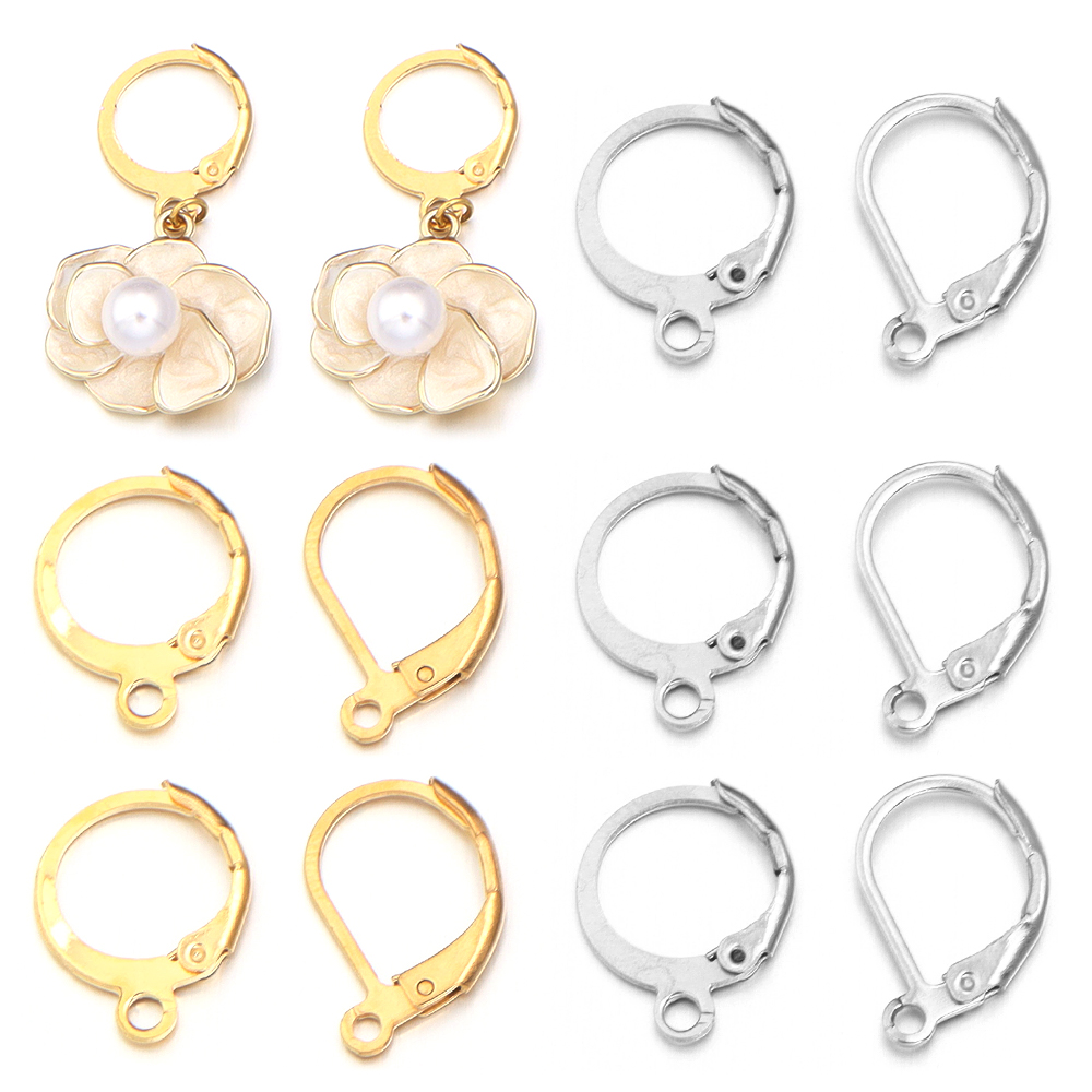 20 ピース/ロットステンレス鋼耳フックラウンドイヤリングフ - Hoop Earrings のレビューと価格