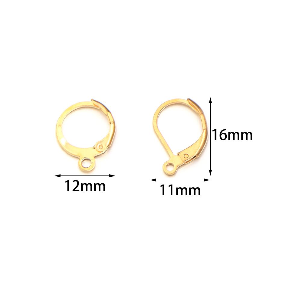 20 ピース/ロットステンレス鋼耳フックラウンドイヤリングフ - Hoop Earrings のレビューと価格