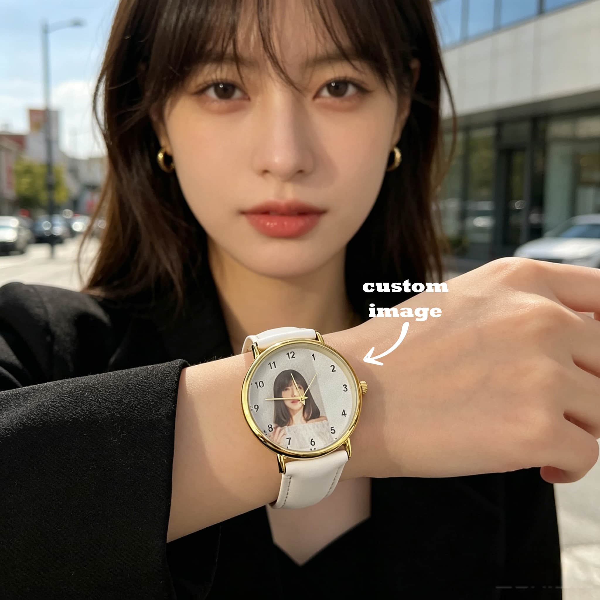 パーソナライズされた女性用腕時計 カスタム写真テキスト入り腕 - Jewelry Watches Women のレビューと価格