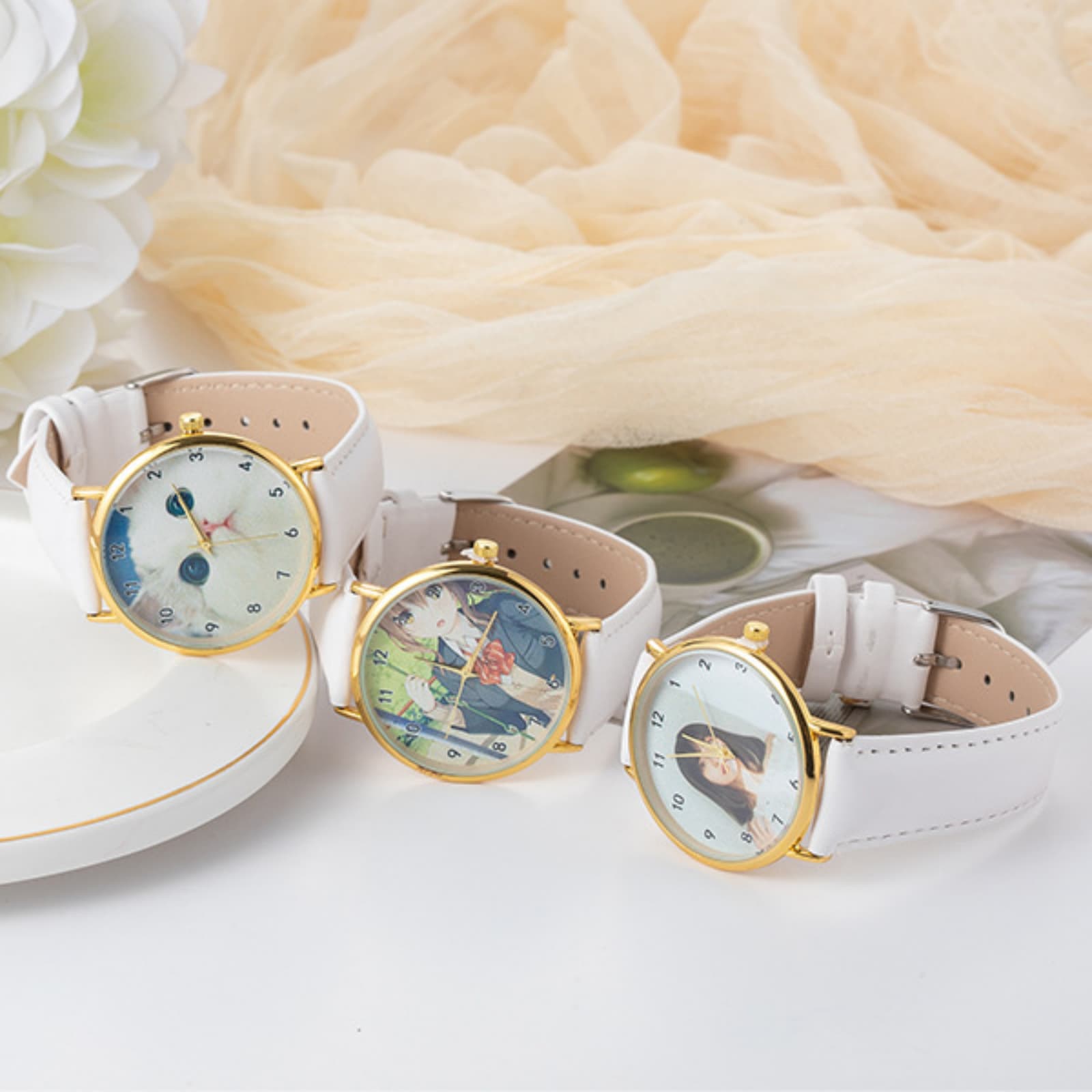 パーソナライズされた女性用腕時計 カスタム写真テキスト入り腕 - Jewelry Watches Women のレビューと価格