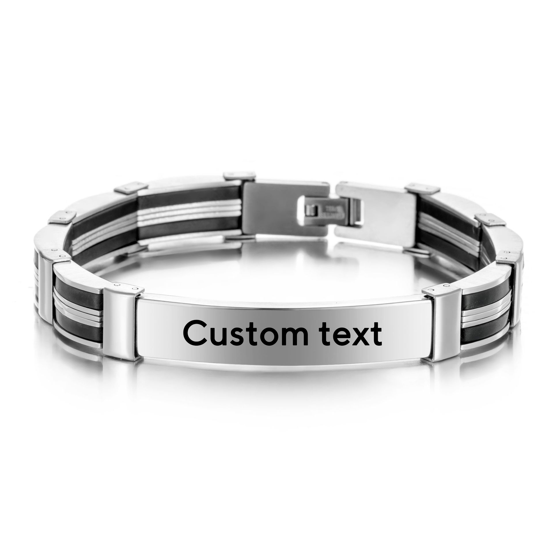 パンクカスタムテキスト名入りメンズステンレススチールブレスレ - Jewelry Watches Women のレビューと価格