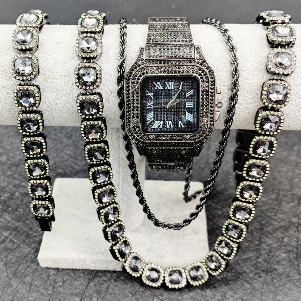 Purco ブラックウォッチテニスチェーンヒップホップネック - Icebox Jewelry Watches のレビューと価格