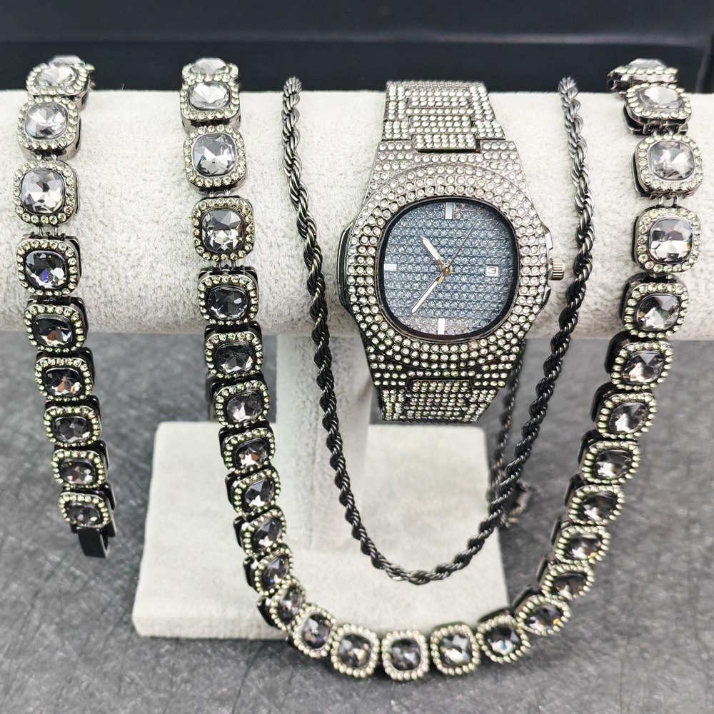 Purco ブラックウォッチテニスチェーンヒップホップネック - Icebox Jewelry Watches のレビューと価格