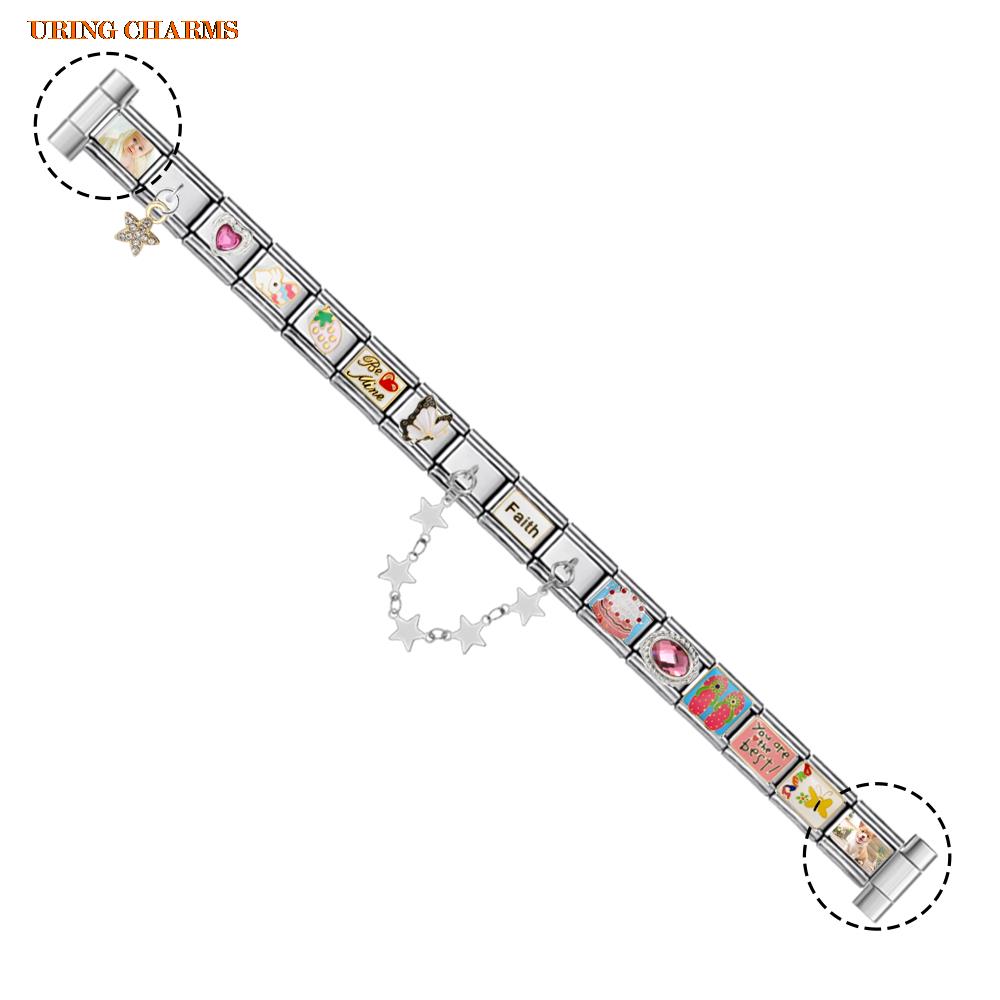 1ペアの写真ロゴ入りカスタムウォッチストラップコネクター、9 - Jewelry Watches Women のレビューと価格
