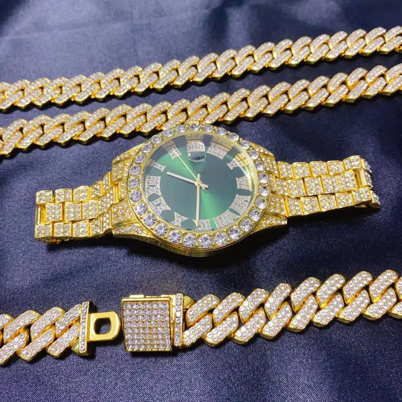 メンズ向け3点セット ヒップホップカレンダー ラグジュアリー - Icebox Jewelry Watches のレビューと価格
