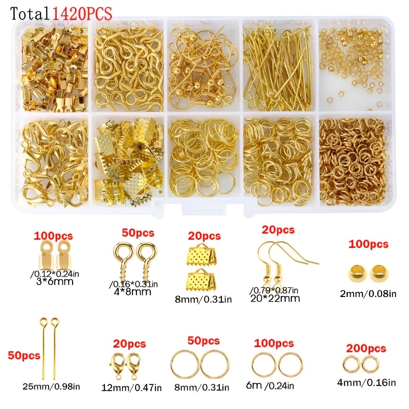 1420個入り 1箱 ジュエリーパーツセット イヤリング製作 - Jewelry Repair & Watches Durham Nc のレビューと価格