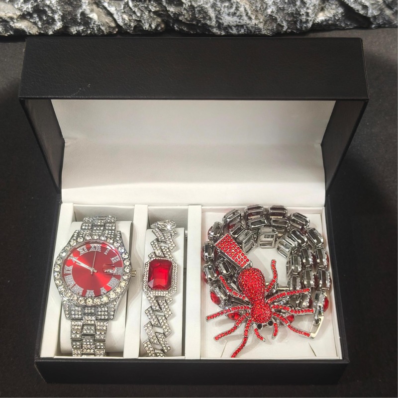 メンズ用ヒップホップジュエリーセット - ローマンウォッチ、 - Icebox Jewelry Watches のレビューと価格